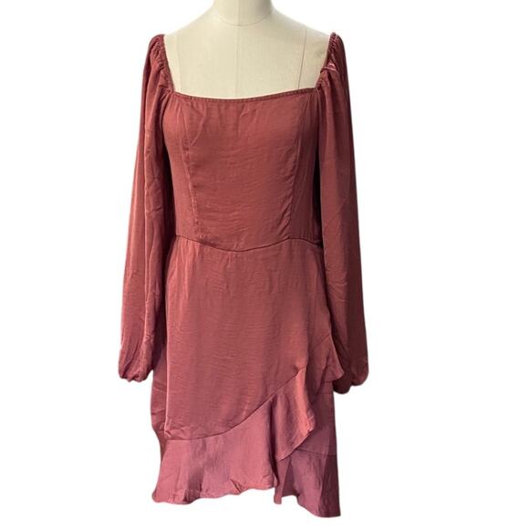 Sadie & Sage long sleeve Mini Dress with square neckline size medium - Picture 11 of 12
